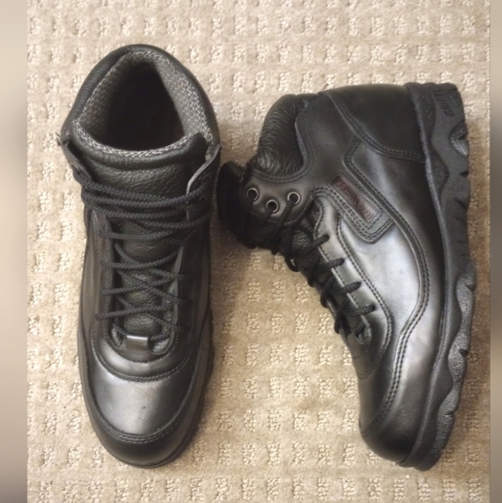Red Wings Black Leather Steel Toe Boots